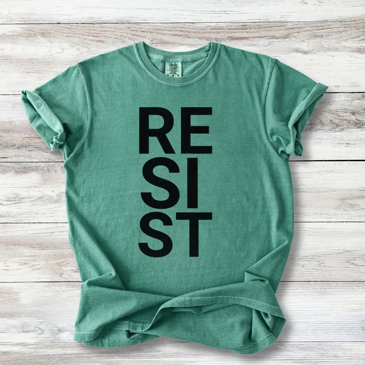 RESIST T-Shirt - Bold Activism Tee for Progressives, Rainbow and Solid Colors