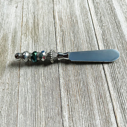 Dip Spreader Canapé Knife - Beaded Handle Charcuterie Knife with elegant design for serving dips and cheese.