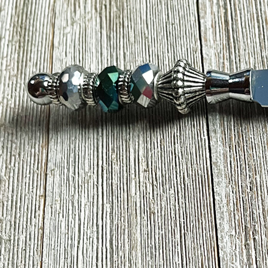 Dip Spreader Canapé Knife with Beaded Handle, perfect for charcuterie serving and spreading dips.