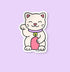 Lucky cat sticker - MangoIllustrated - Sticker