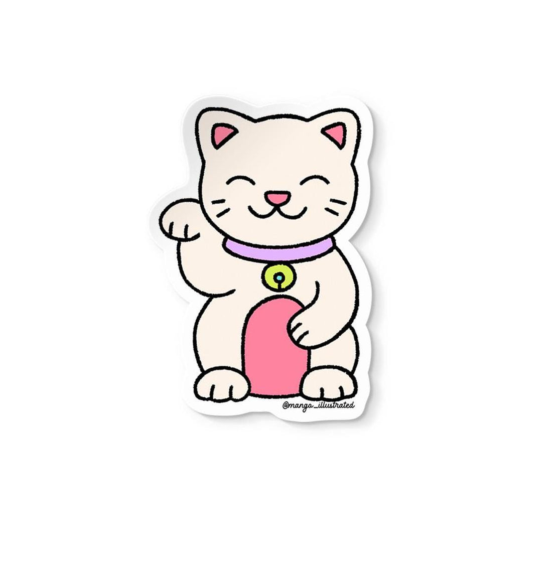 Lucky cat sticker - MangoIllustrated - Sticker