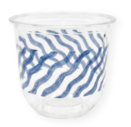maaterra compostable cold beverage cup with ocean waves design