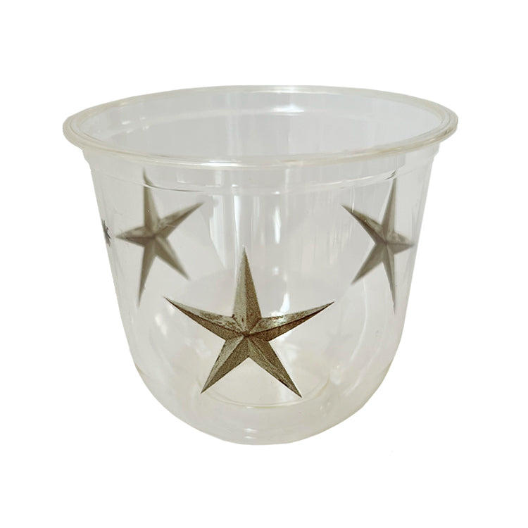 maaterra compostable cold beverage cup with treasured star design