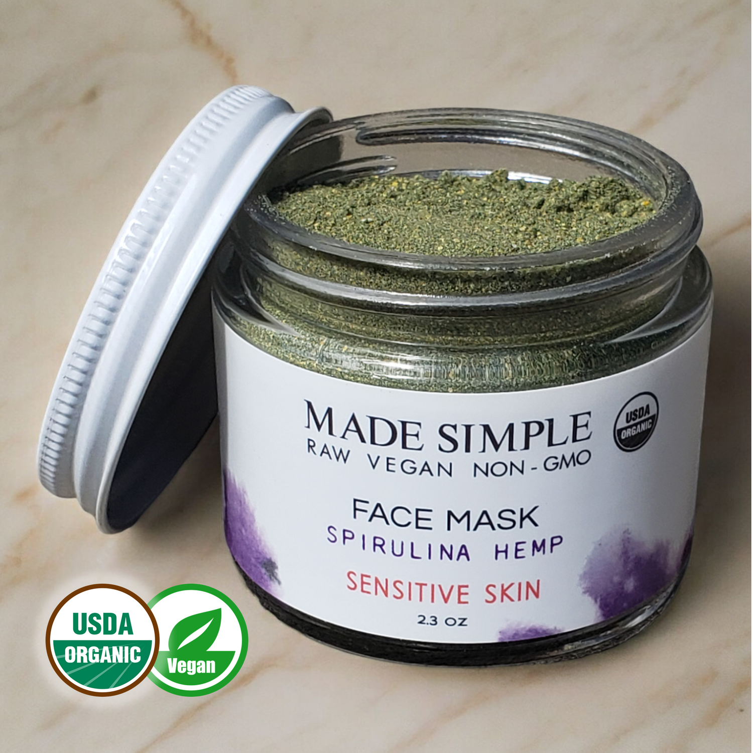 FACE MASK - Spirulina Hemp for Sensitive Skin