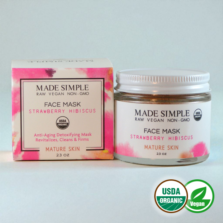 FACE MASK - Strawberry Hibiscus for Mature Skin