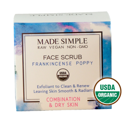 FACE SCRUB - Frankincense Poppy Seed for Combination/Dry Skin