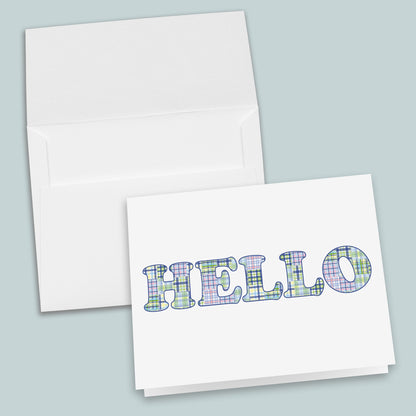 Madras Blue Folded Note Cards | Boxed Set of 8