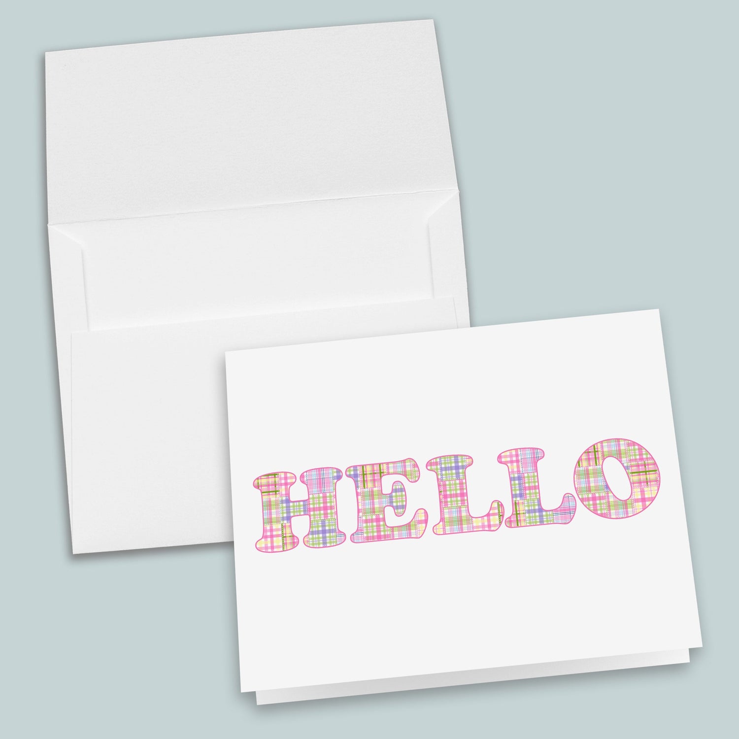Madras Pink Folded Note Cards | Boxed Set of 8