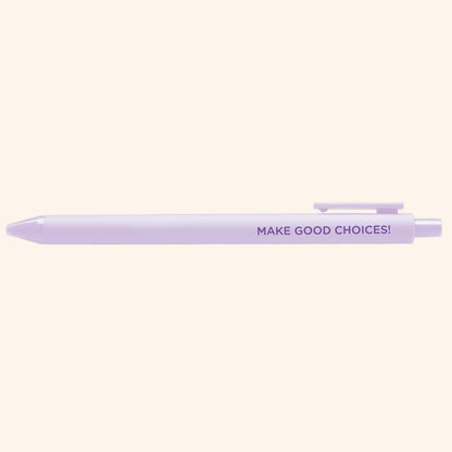 Purple pen with &