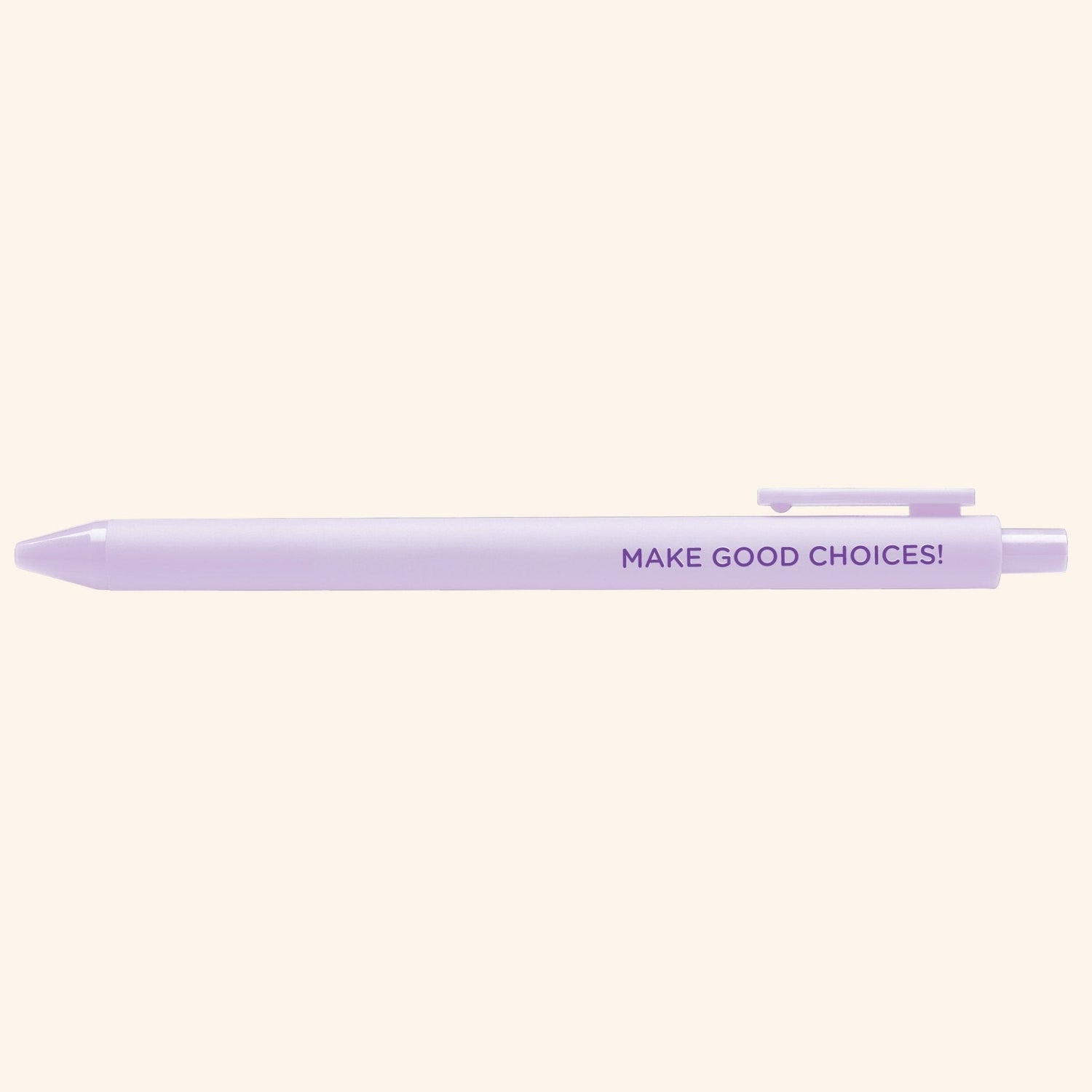 Purple pen with &