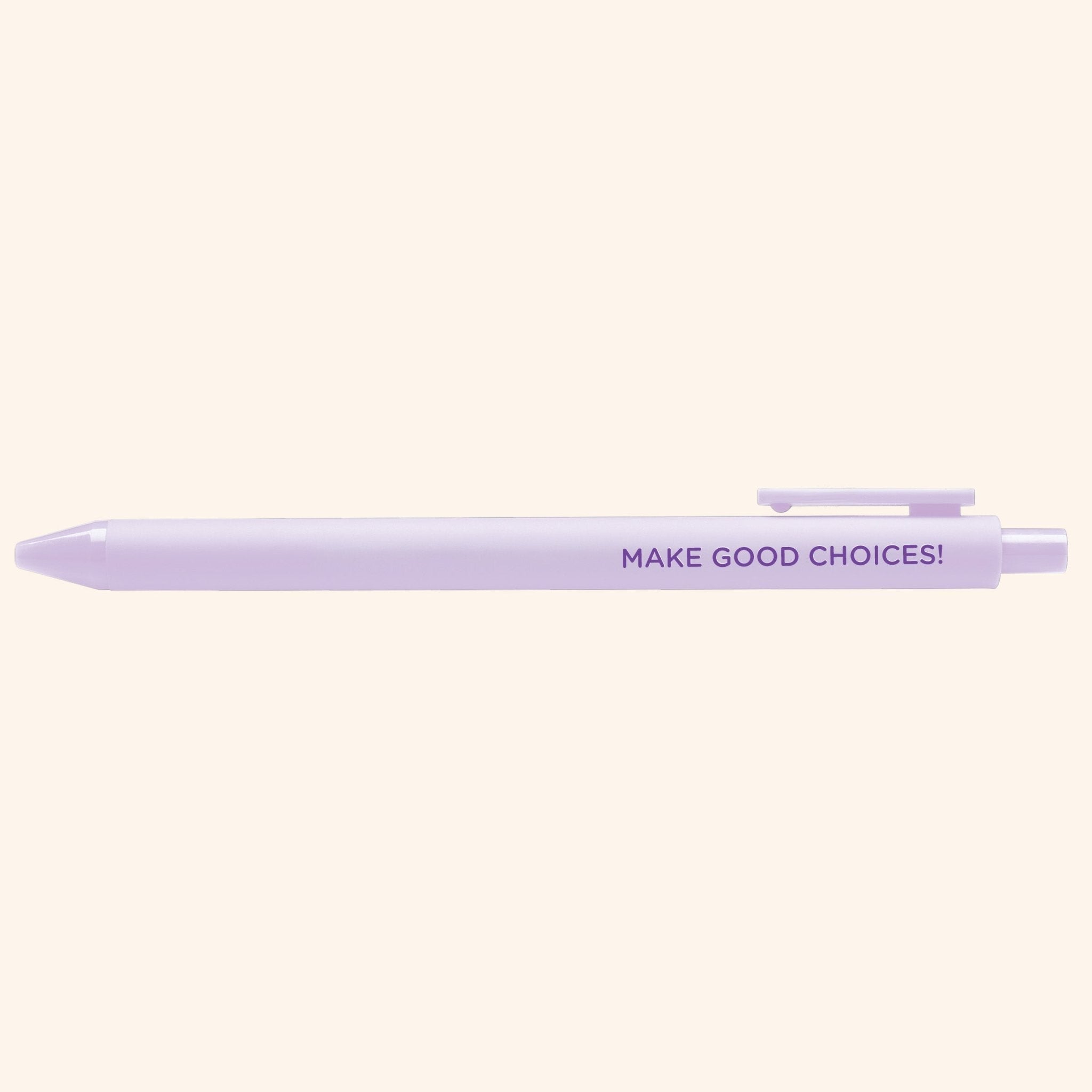 Purple pen with &