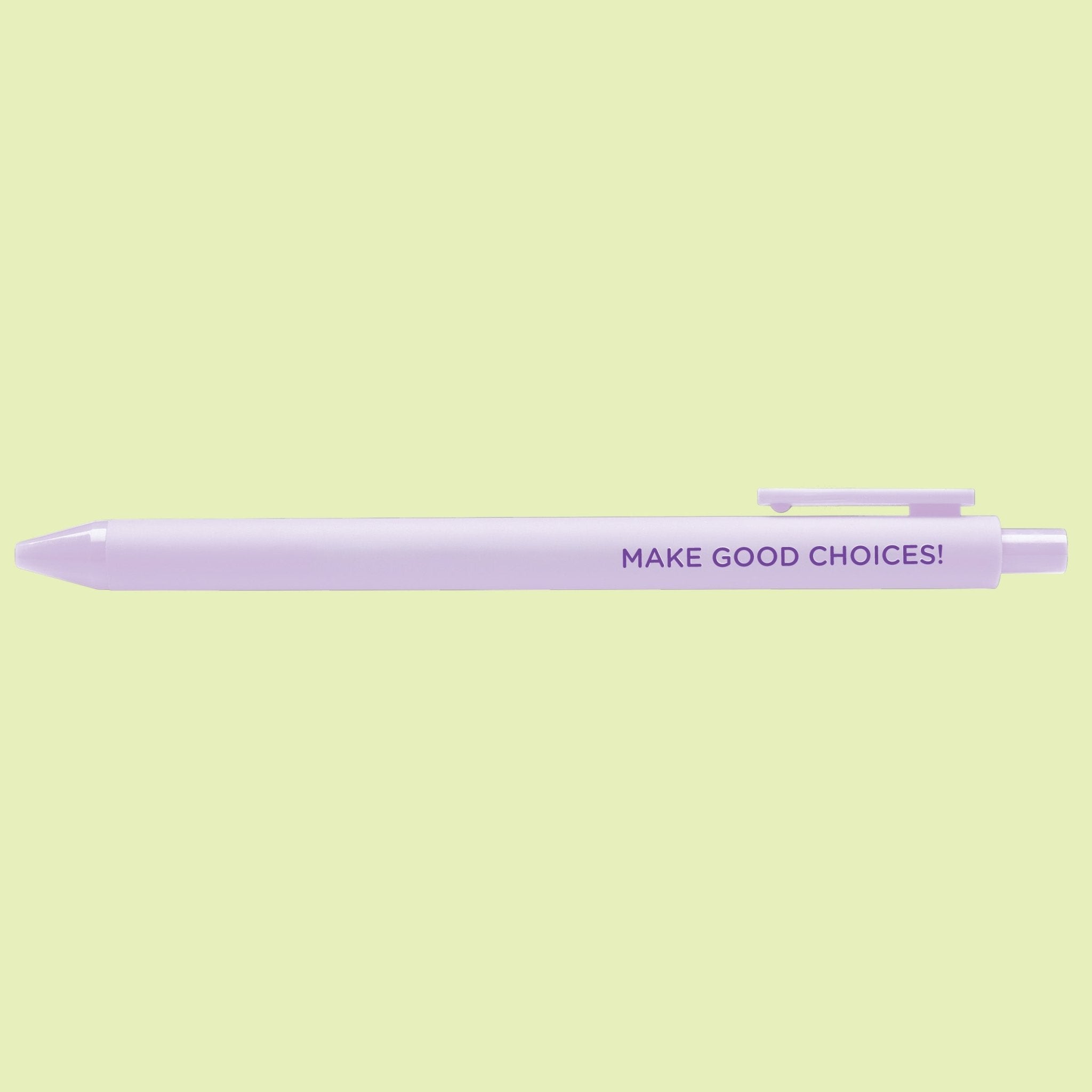 Purple pen with &