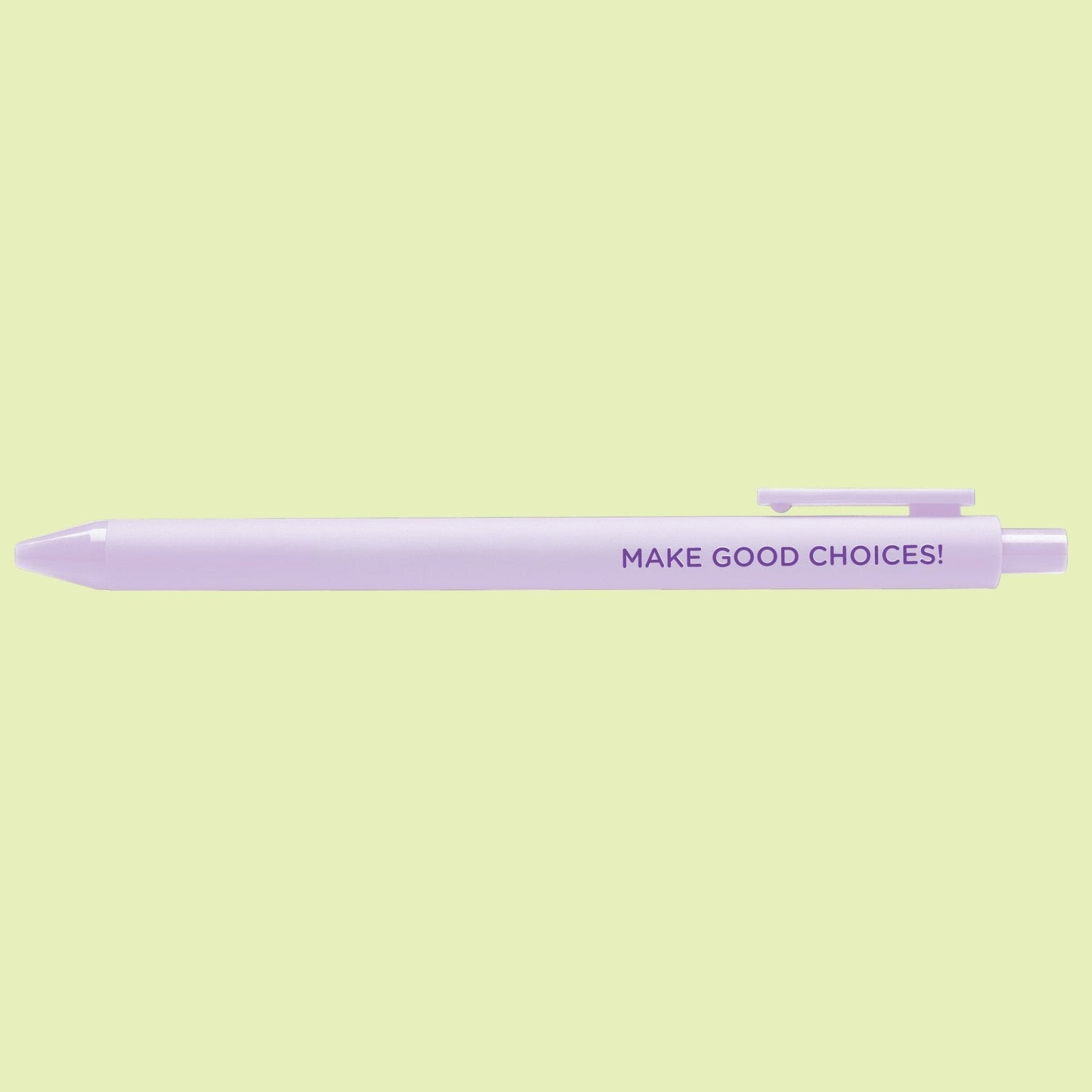 Purple pen with &
