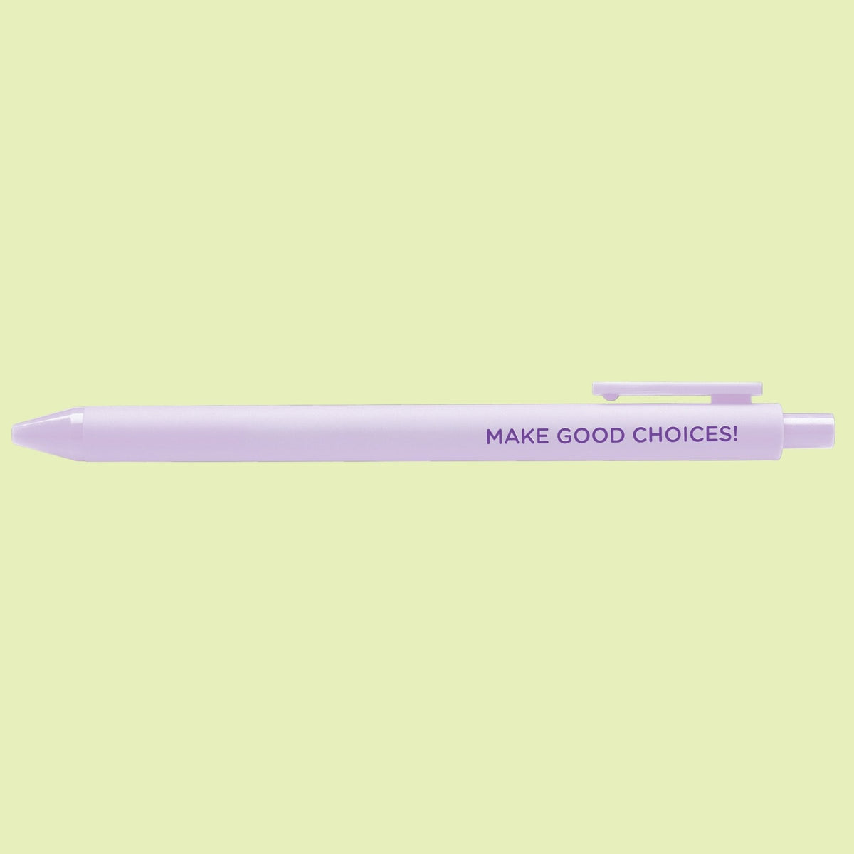 Purple pen with &