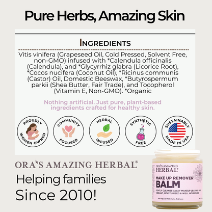 Makeup Remover Balm 4oz Informative Ingredient Tile