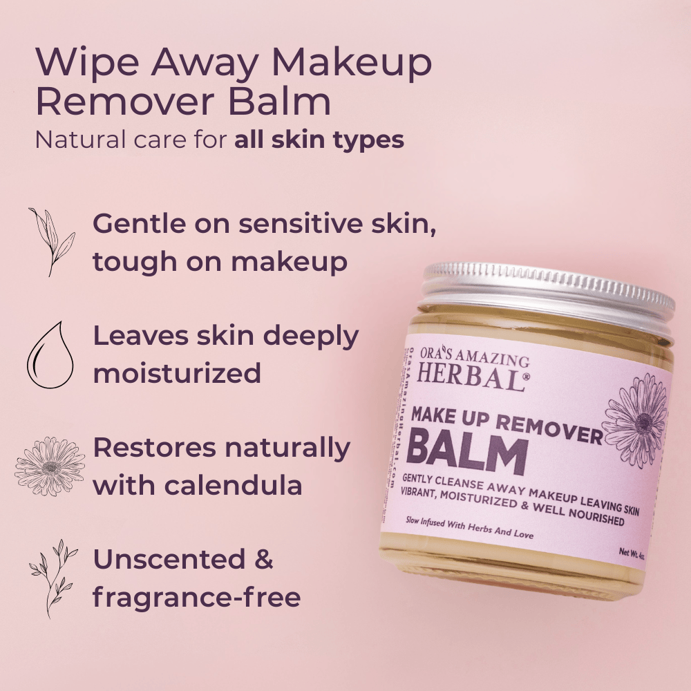 Makeup Remover Balm 4oz with Icons Lifestyle Indoor Plain Benefits Infographic