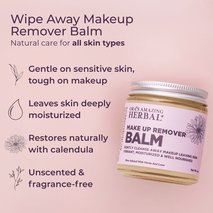 Makeup Remover Balm 4oz with Icons Lifestyle Indoor Plain Benefits Infographic