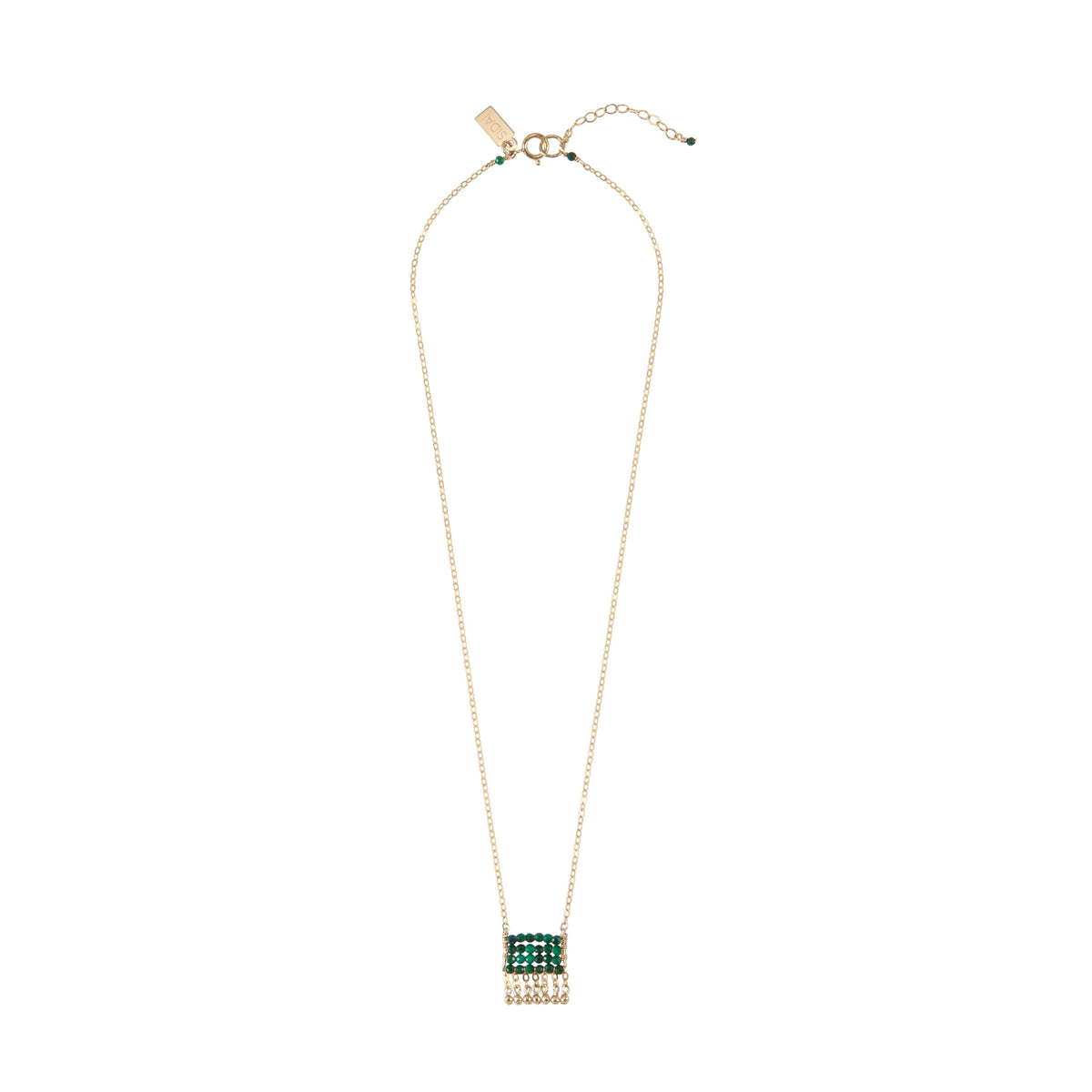 Artisan malachite necklace, curated gifts for women in chicago 