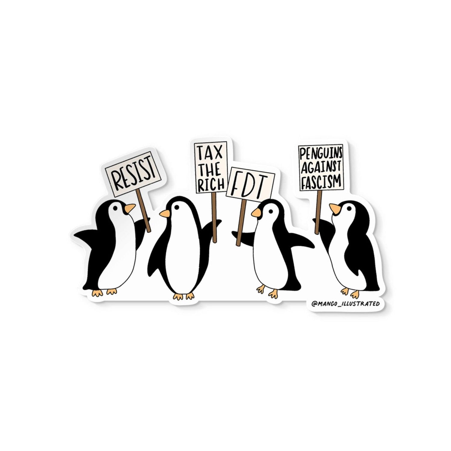 Marching Penguins sticker - MangoIllustrated - Sticker