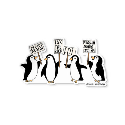 Marching Penguins sticker - MangoIllustrated - Sticker