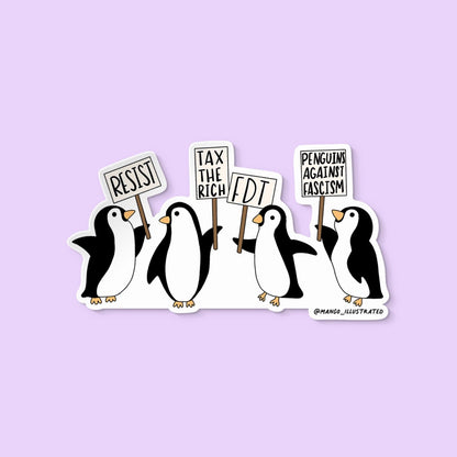 Marching Penguins sticker - MangoIllustrated - Sticker