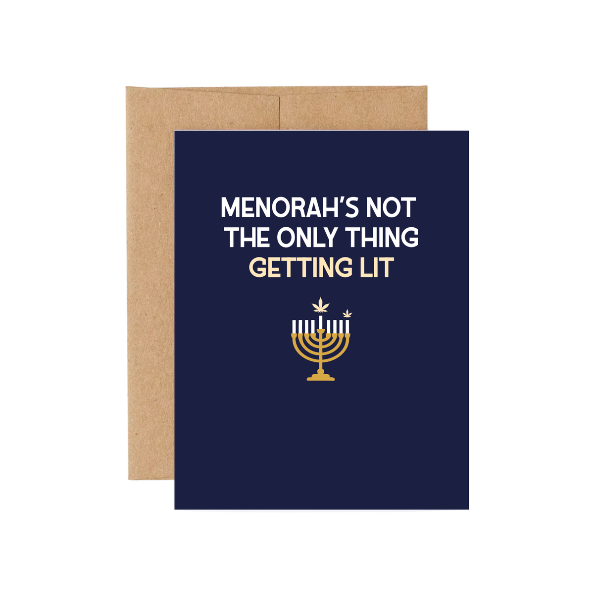Stoner Menorah Hanukkah Card