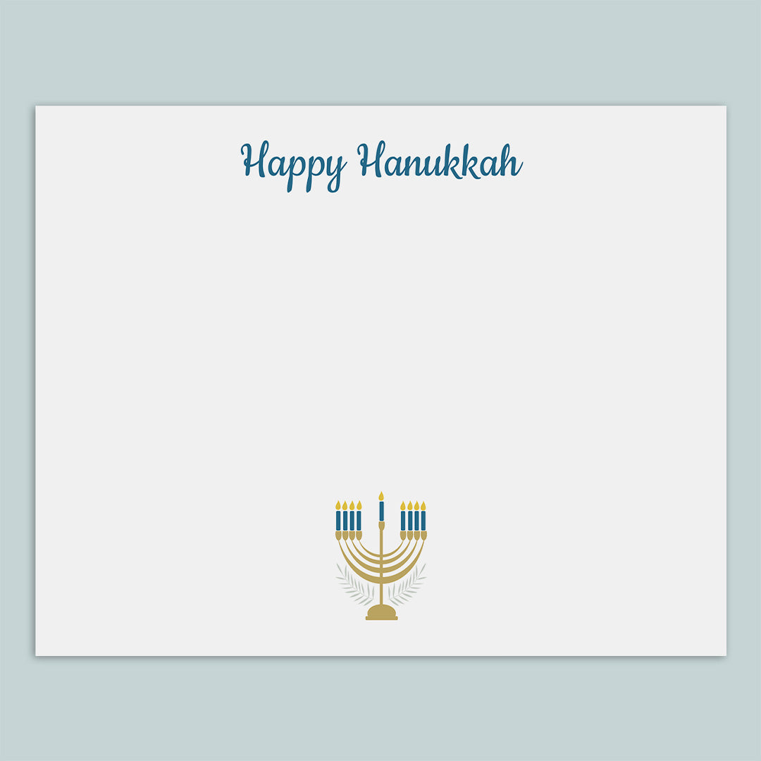Hanukkah Menorah Note Cards | Boxed Set of 12