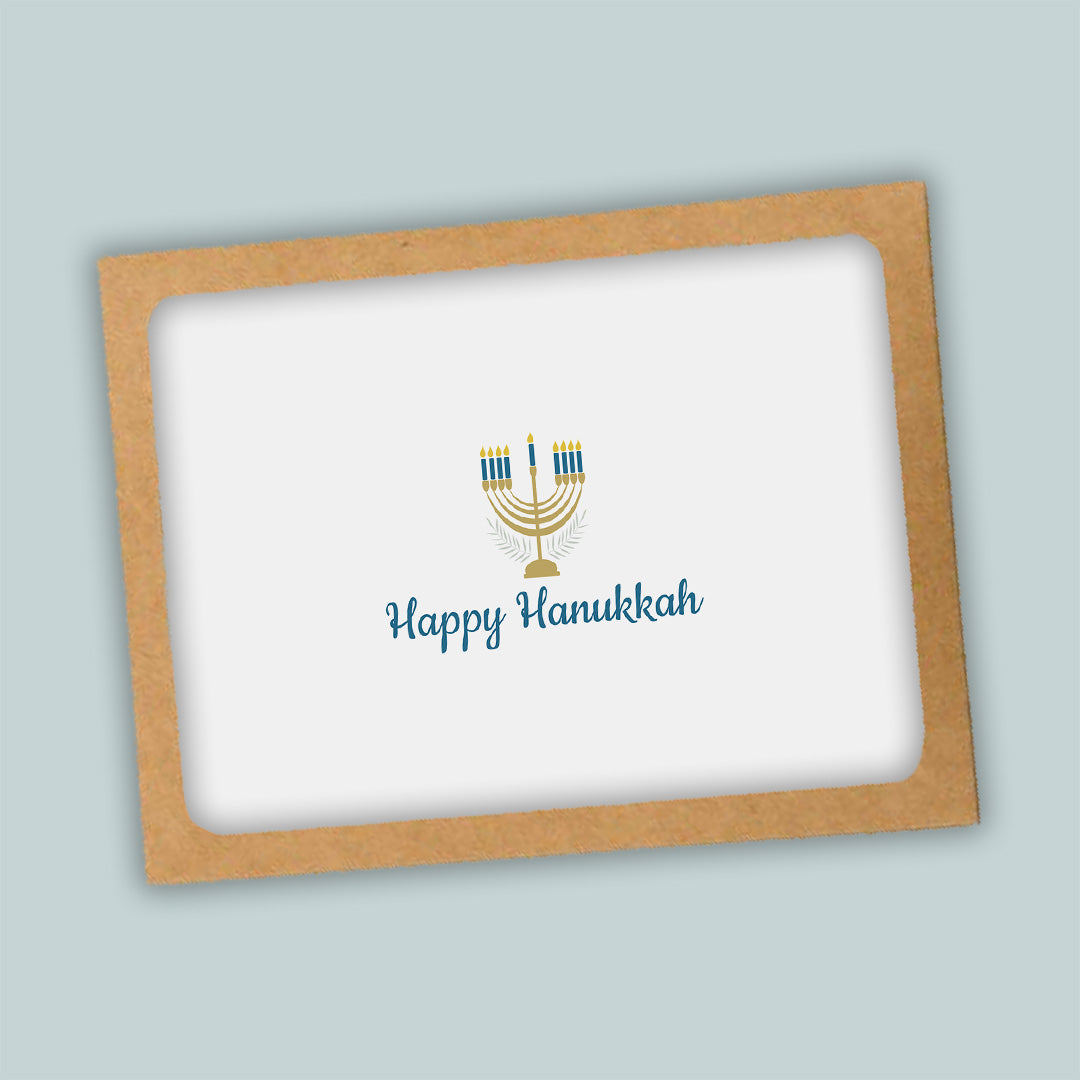 Hanukkah Menorah Folded Note Cards | Boxed Set of 8