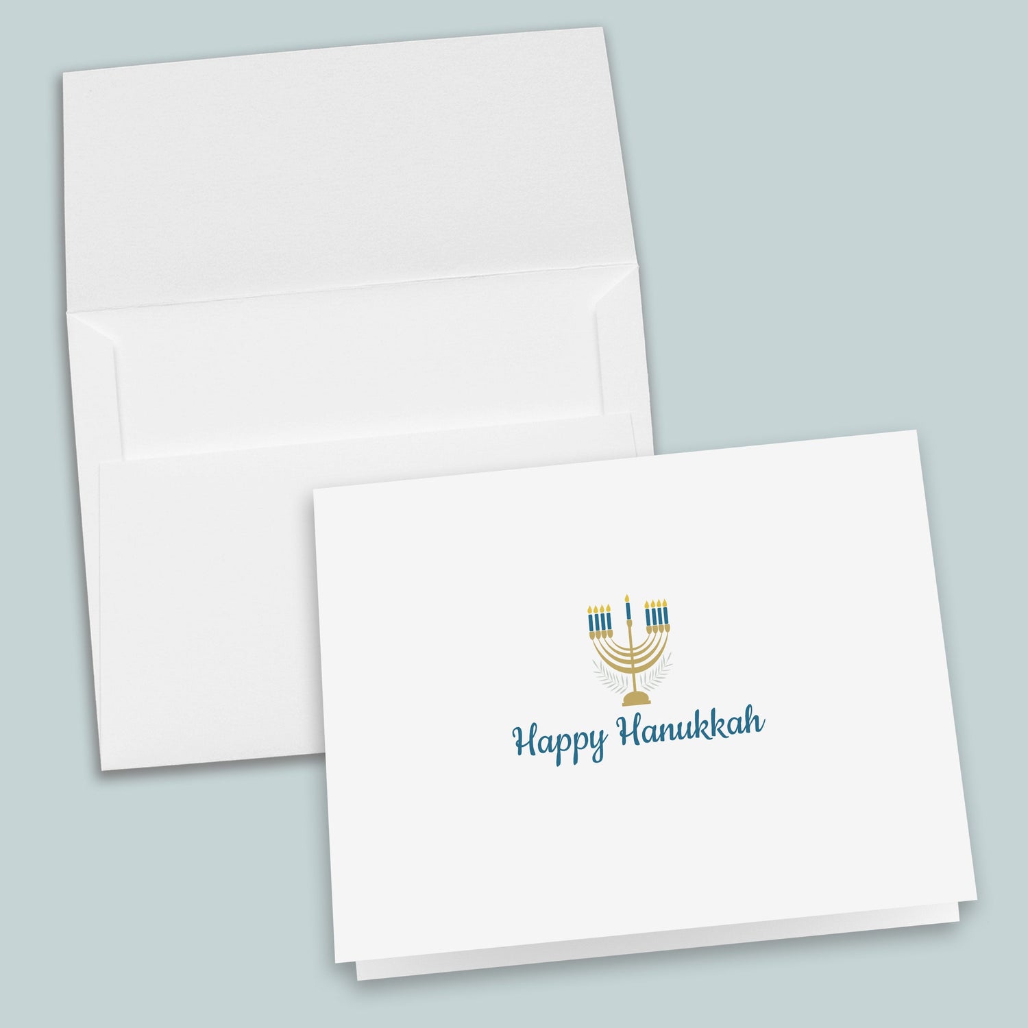 Hanukkah Menorah Folded Note Cards | Boxed Set of 8
