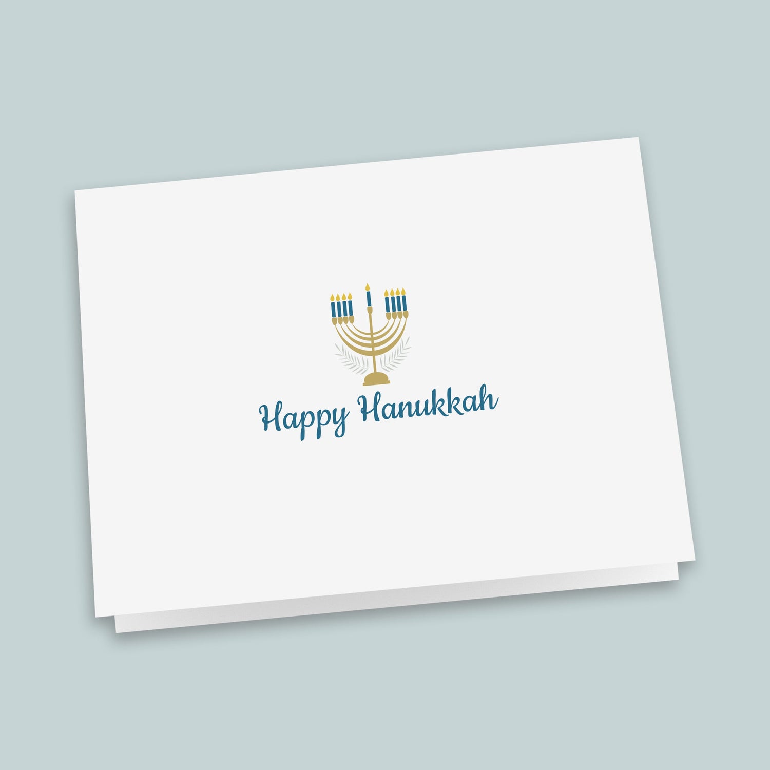Hanukkah Menorah Folded Note Cards | Boxed Set of 8