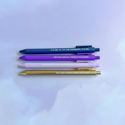Midnight Musings jotter gel pen set - MangoIllustrated - Pens