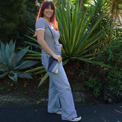 Mini Denim Crossbody - Stripes - Malia Designs