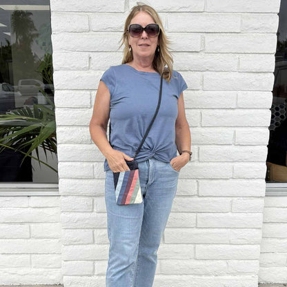 Mini Denim Crossbody - Summer Stripes - Malia Designs