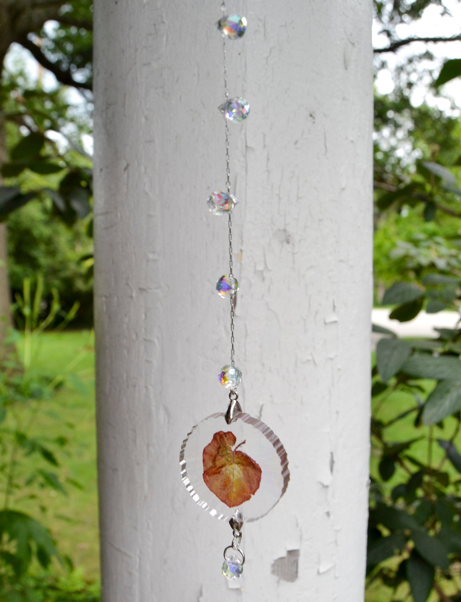 Mini Leaf Suncatcher - Holo Begonia
