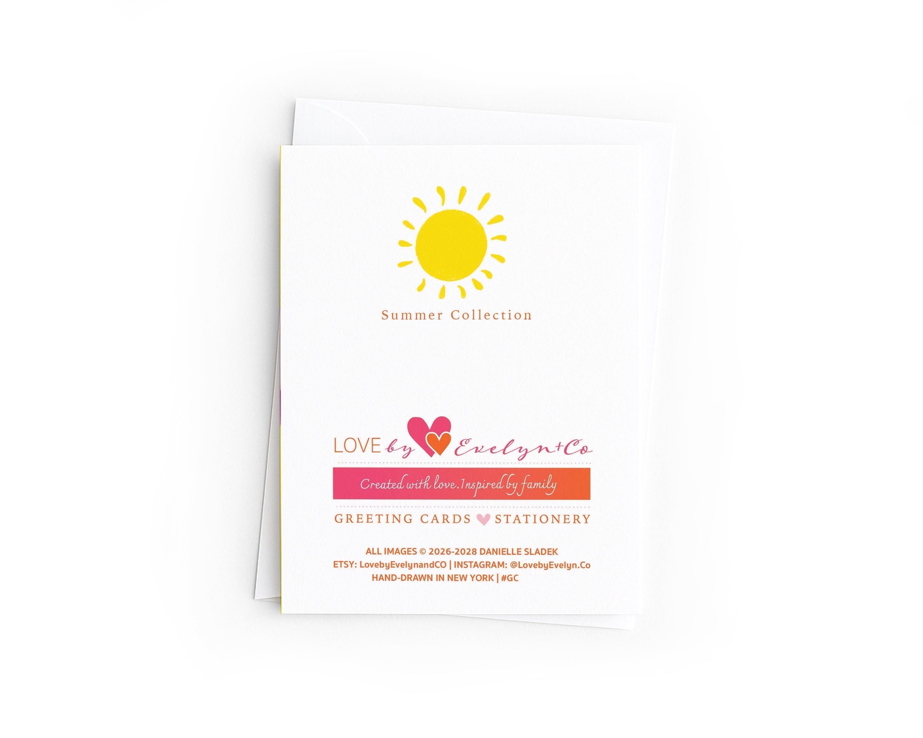 Hand-Drawn Tropical Birthday Card | Colorful Summer Sunshine Greeting