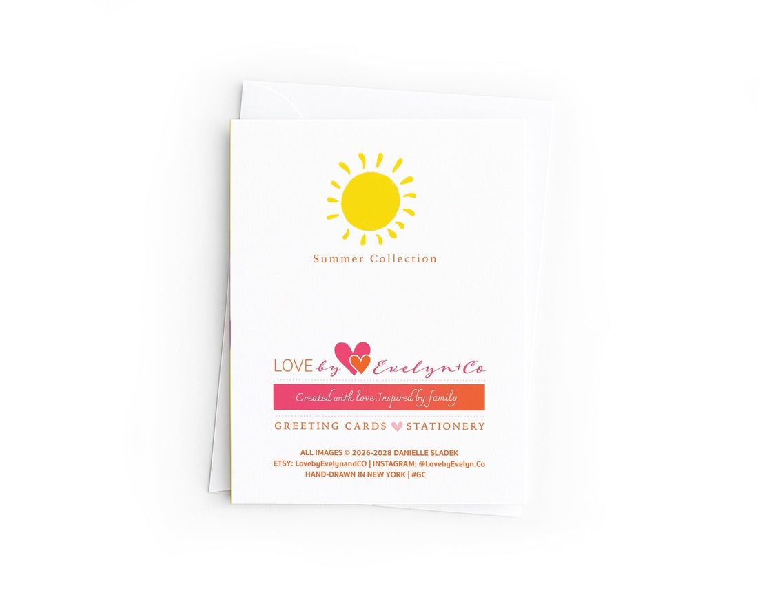 Sunshine Birthday Card | Colorful Summer Beach Vibes
