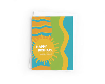 Sunshine Birthday Card | Colorful Summer Beach Vibes