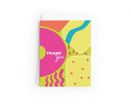 Fun Colorful Thank You Card | Hand-Drawn Summer Greeting, Vibrant Colors