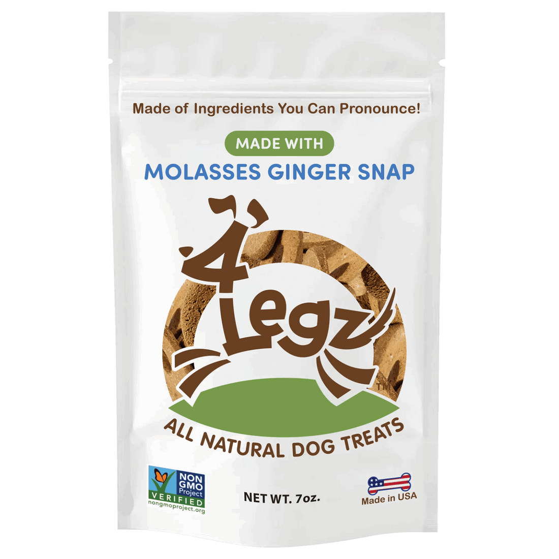 Molasses Ginger Snap Dog Treats for Happy, Healthy Pets - 4Legz