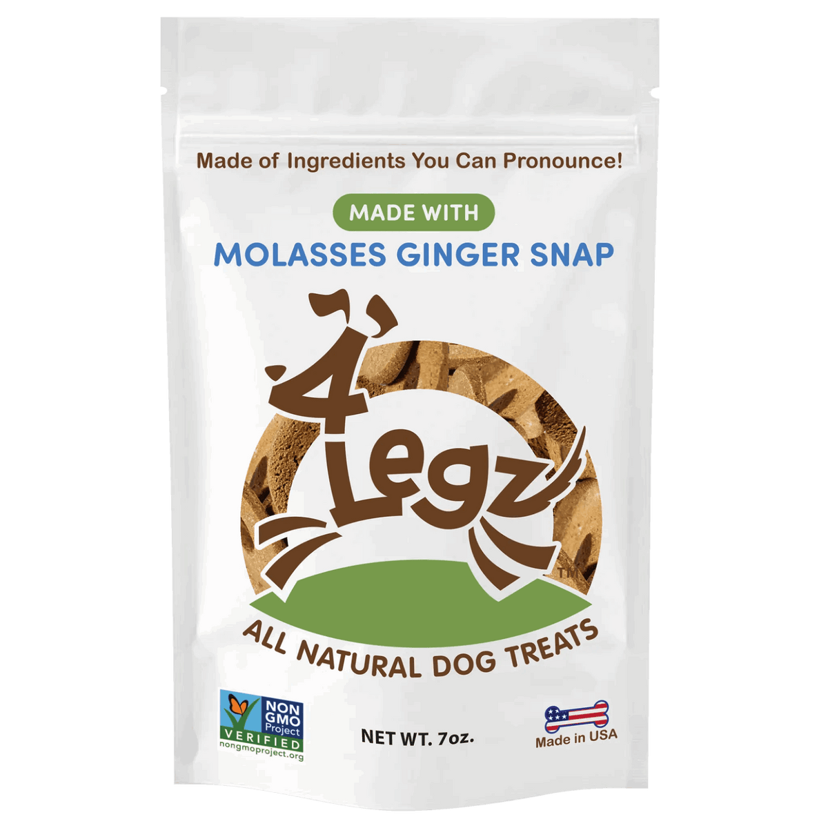 Molasses Ginger Snap Dog Treats for Happy, Healthy Pets - 4Legz