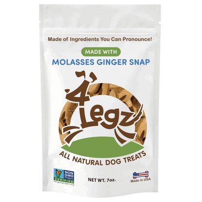 Molasses Ginger Snap Dog Treats for Happy, Healthy Pets - 4Legz