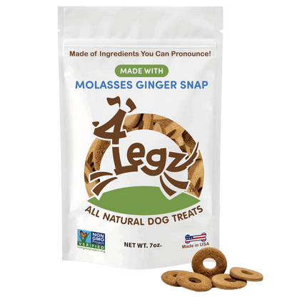 Molasses Ginger Snap Dog Treats for Happy, Healthy Pets - 4Legz