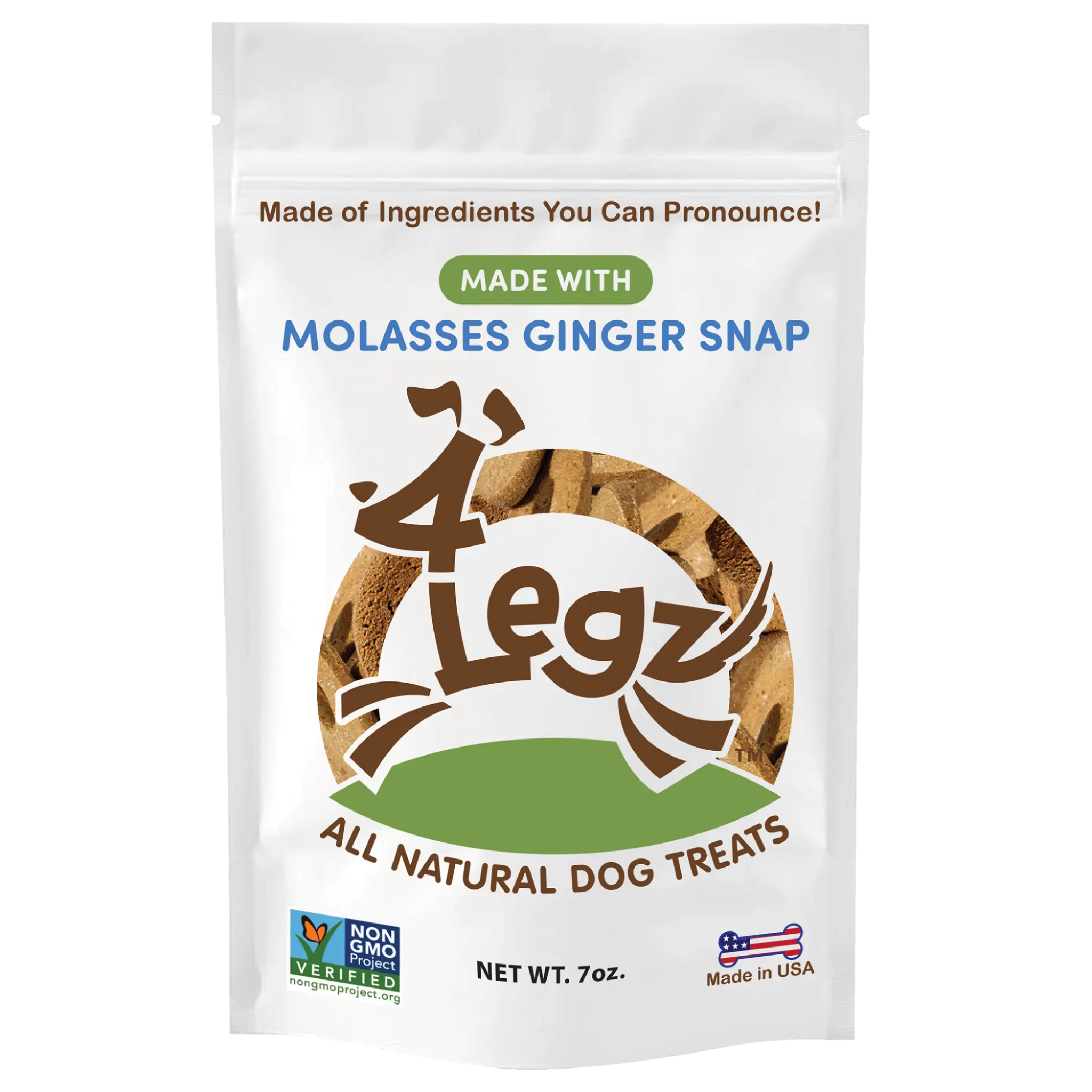 Molasses Ginger Snap Dog Treats for Happy, Healthy Pets - 4Legz