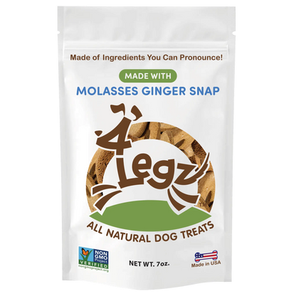 Molasses Ginger Snap Dog Treats for Happy, Healthy Pets - 4Legz