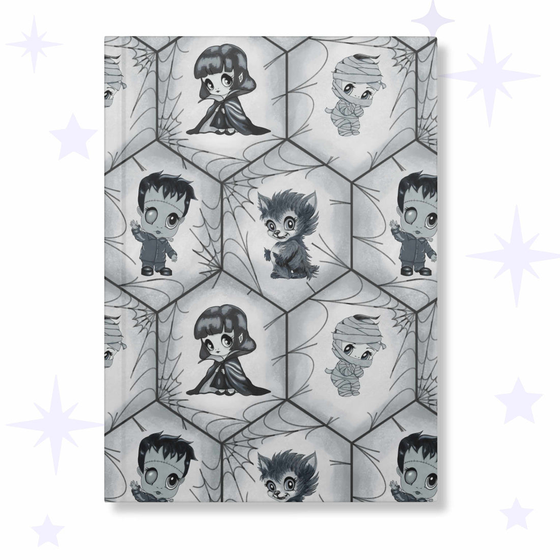 Classic Monster Hardcover Journal, Black and White