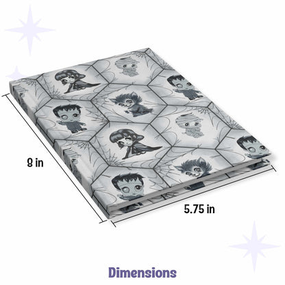 Classic Monster Hardcover Journal, Black and White
