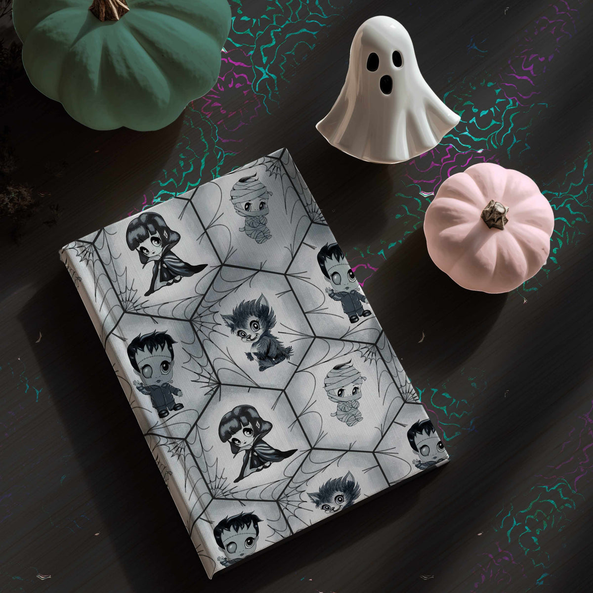 Classic Monster Hardcover Journal, Black and White