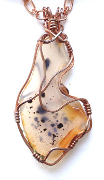 Montana Agate Pendant - Back View