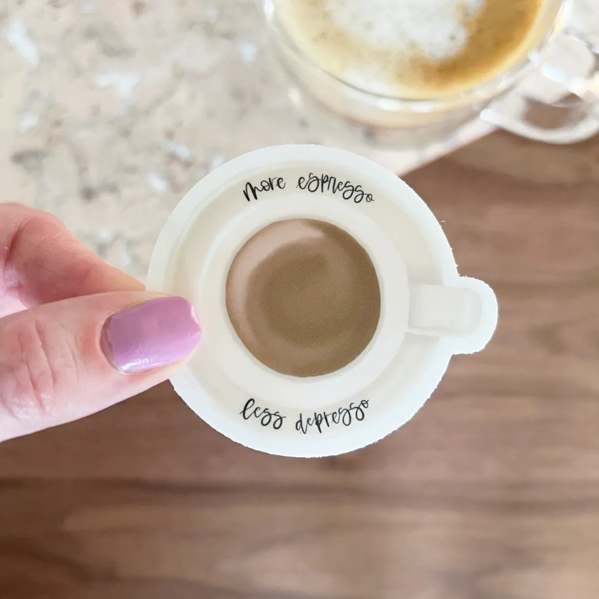 More espresso, less depresso sticker