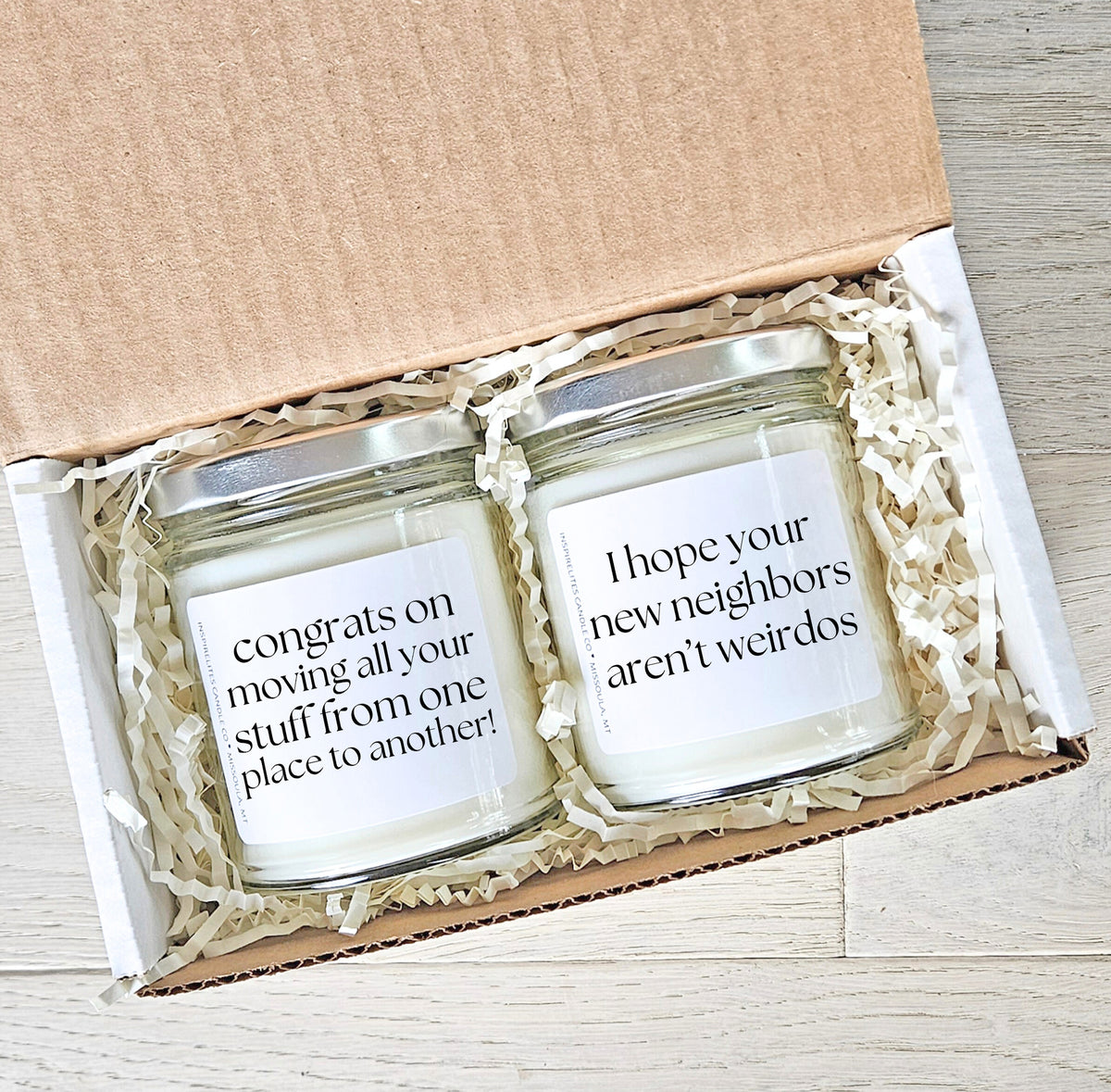 Funny Housewarming Candle Gift Set - I Hope Your Neighbors Aren&
